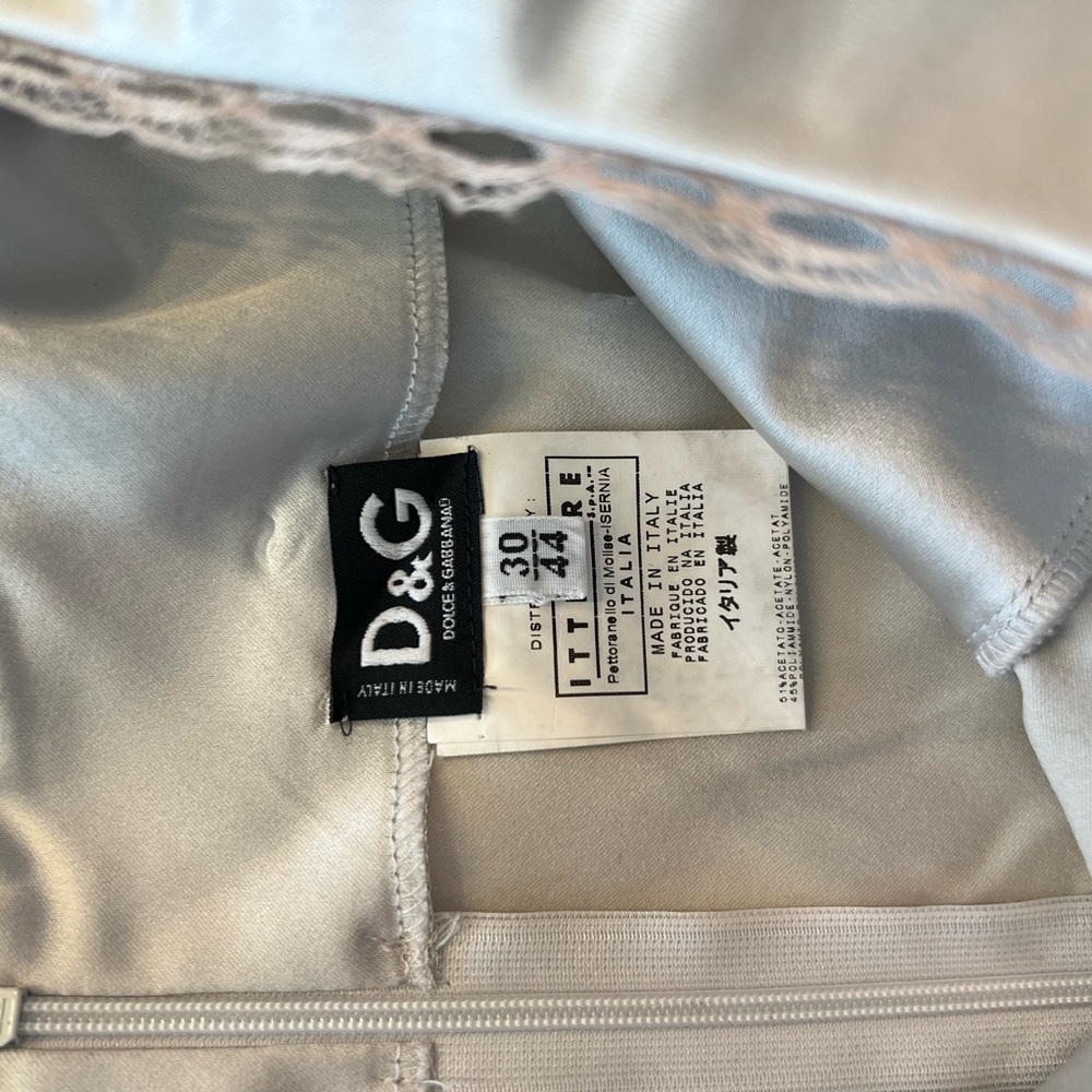 VINTAGE Y2K Silver satin Dolce & Gabbana dress